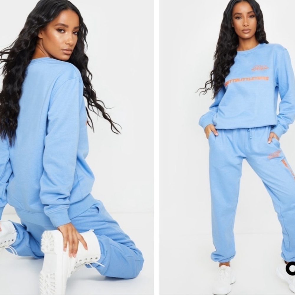 Plt blue sweat set size small